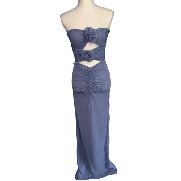 MARIANNA SENCHINA for FWRD Strapless Flower Bloom Midi Dress Small New Womens - Picture 4 of 11